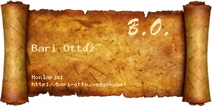 Bari Ottó névjegykártya